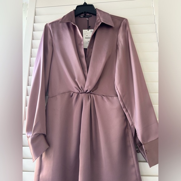 Brand New with tags- Zara silk like dress - Picture 5 of 5